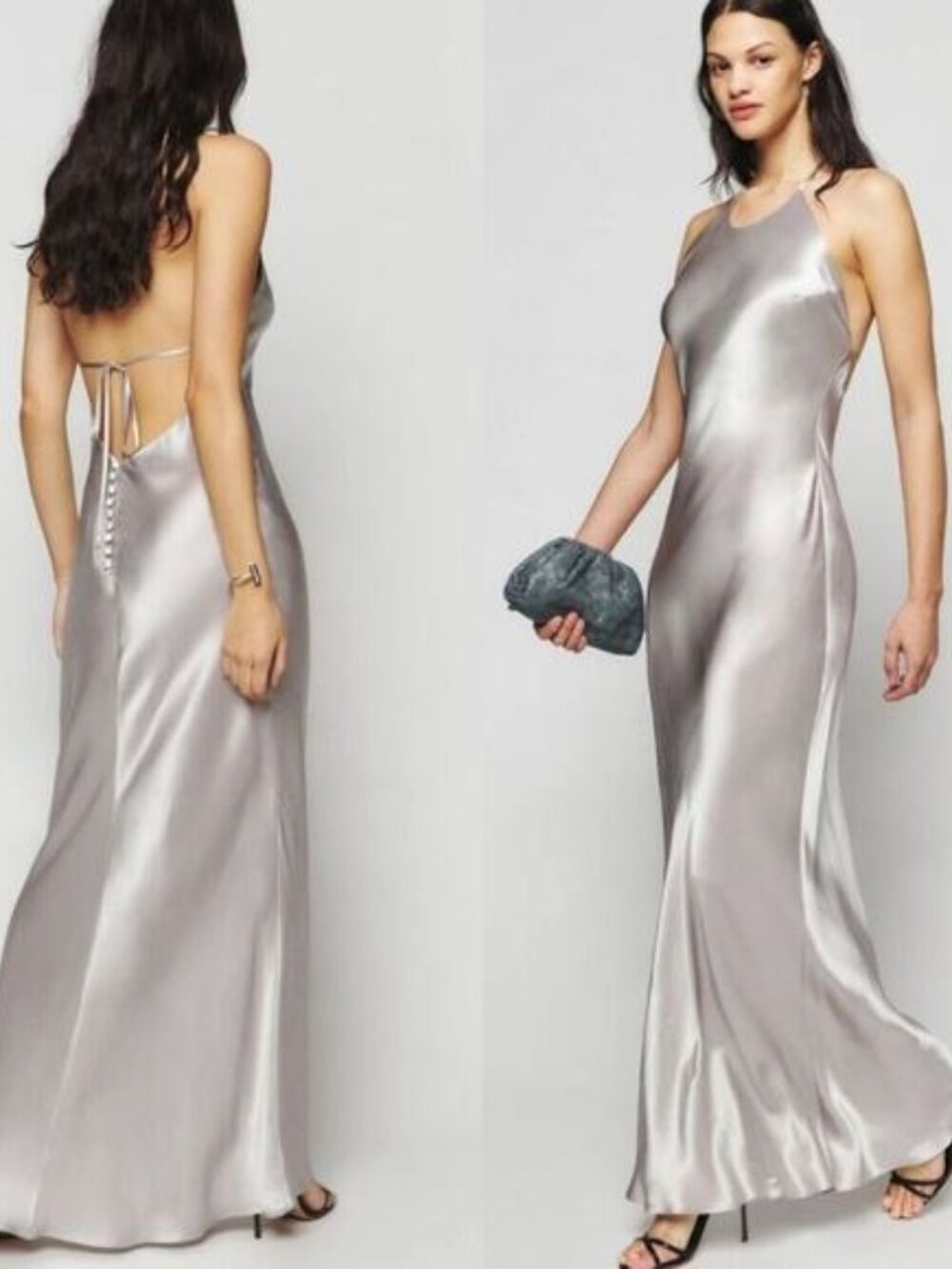 Reformation Jeany Moonlight Silk Dress